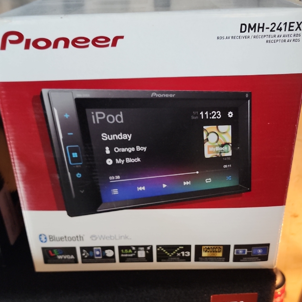 Pioneer Black Car Stereo Receiver with Touchscreen and iPod Compatibility